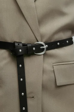 Studded long belt
