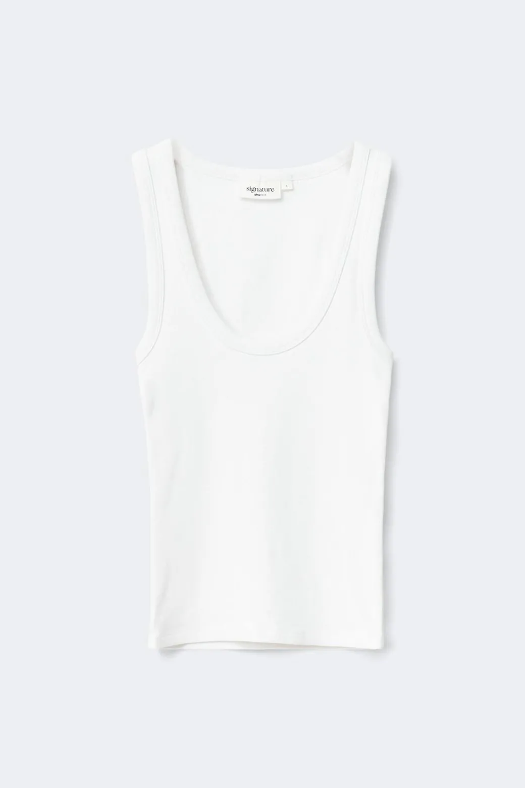 Super stretch scoop neck tank