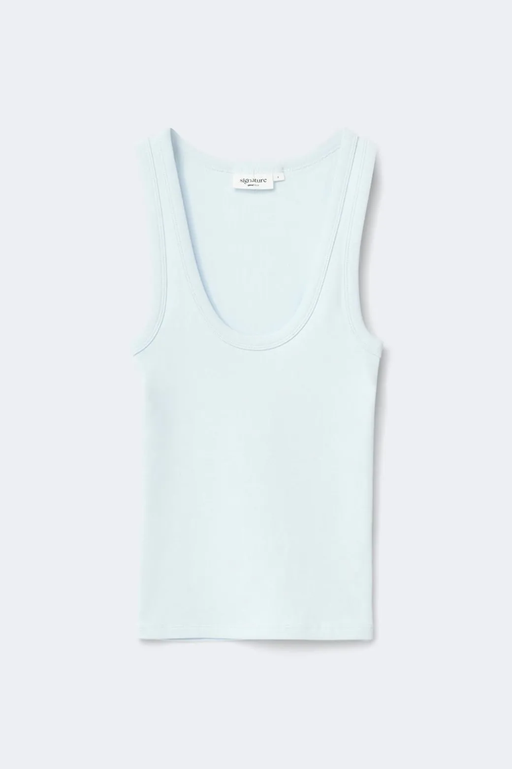 Super stretch scoop neck tank
