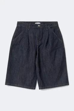 Tailored long denim shorts