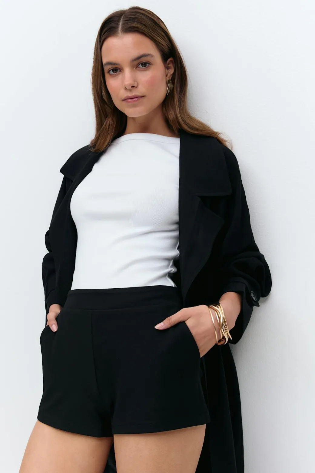 Tailored mini shorts