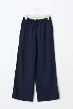 tall linen blend trousers