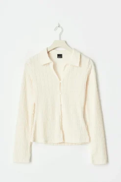 Textured shirt top
