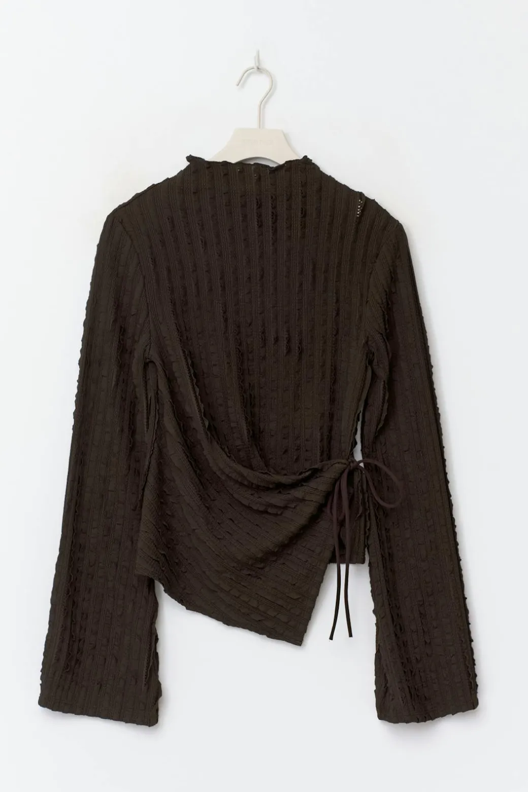 Textured tie detail top