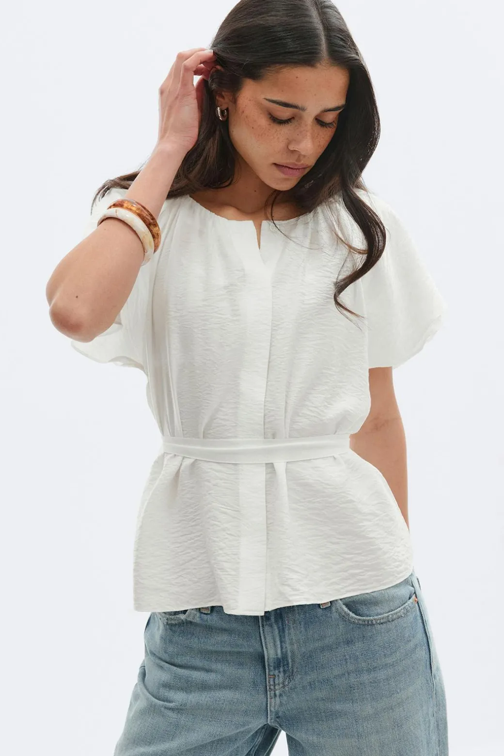 Tie back blouse