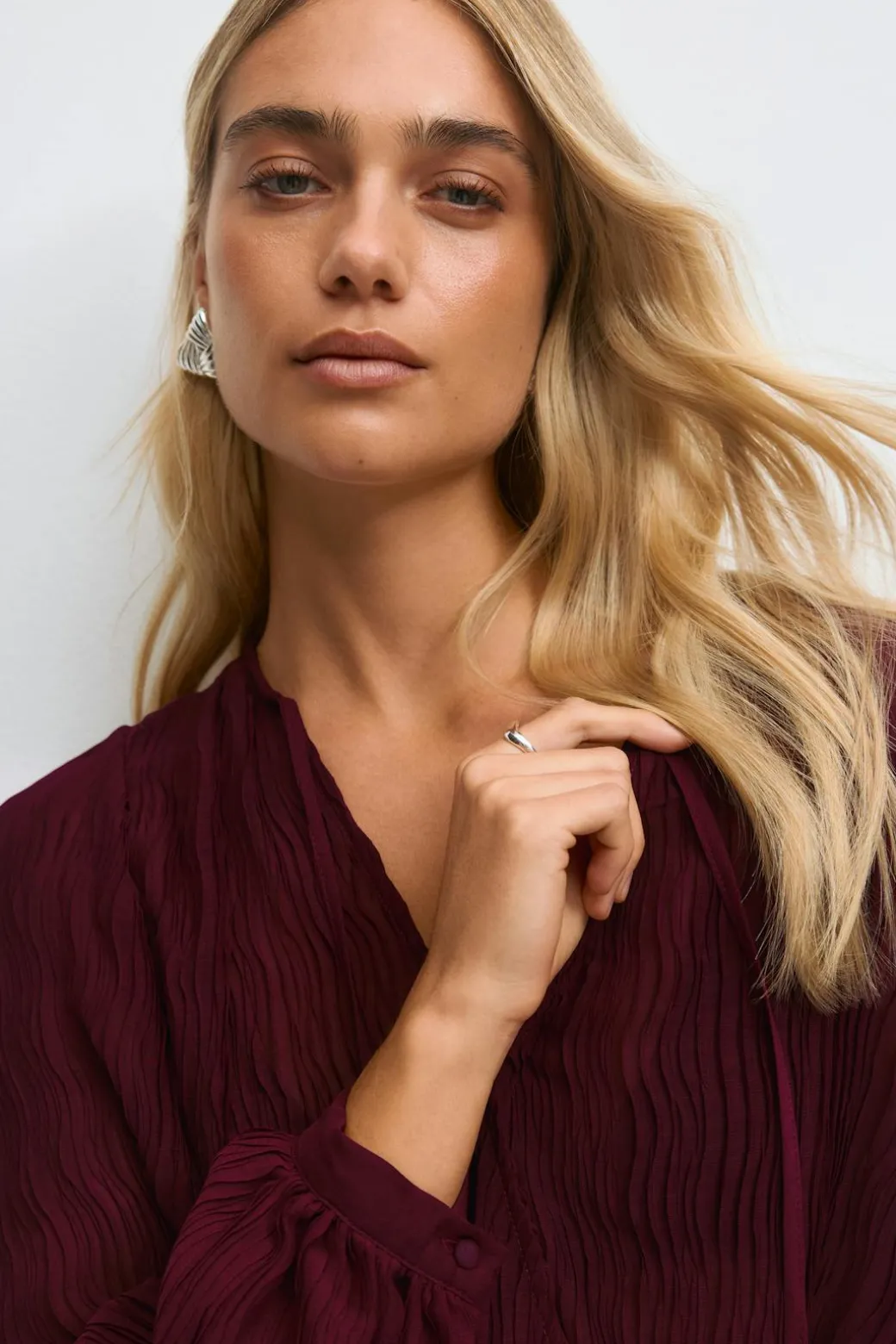 Tie blouse