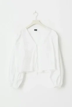 Tie blouse
