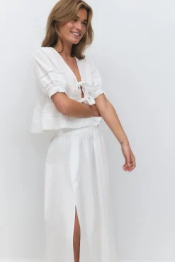 Tie blouse
