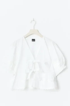 Tie blouse