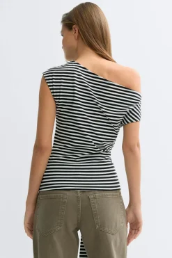 Tie detail stripe top