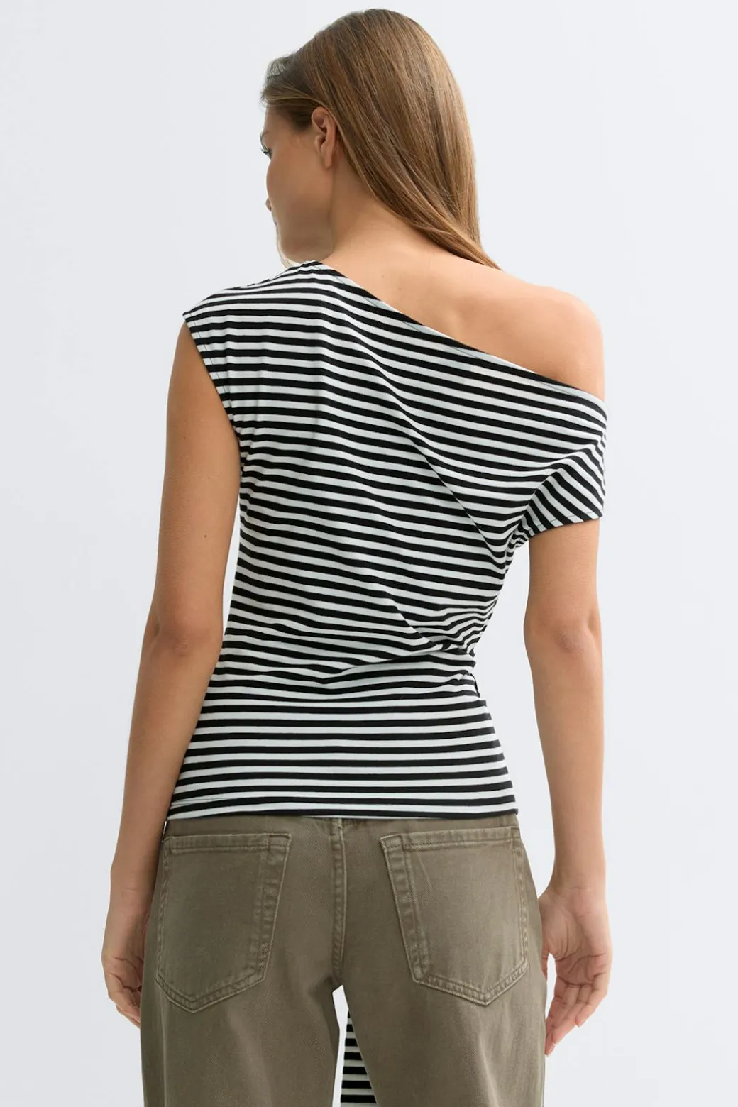 Tie detail stripe top