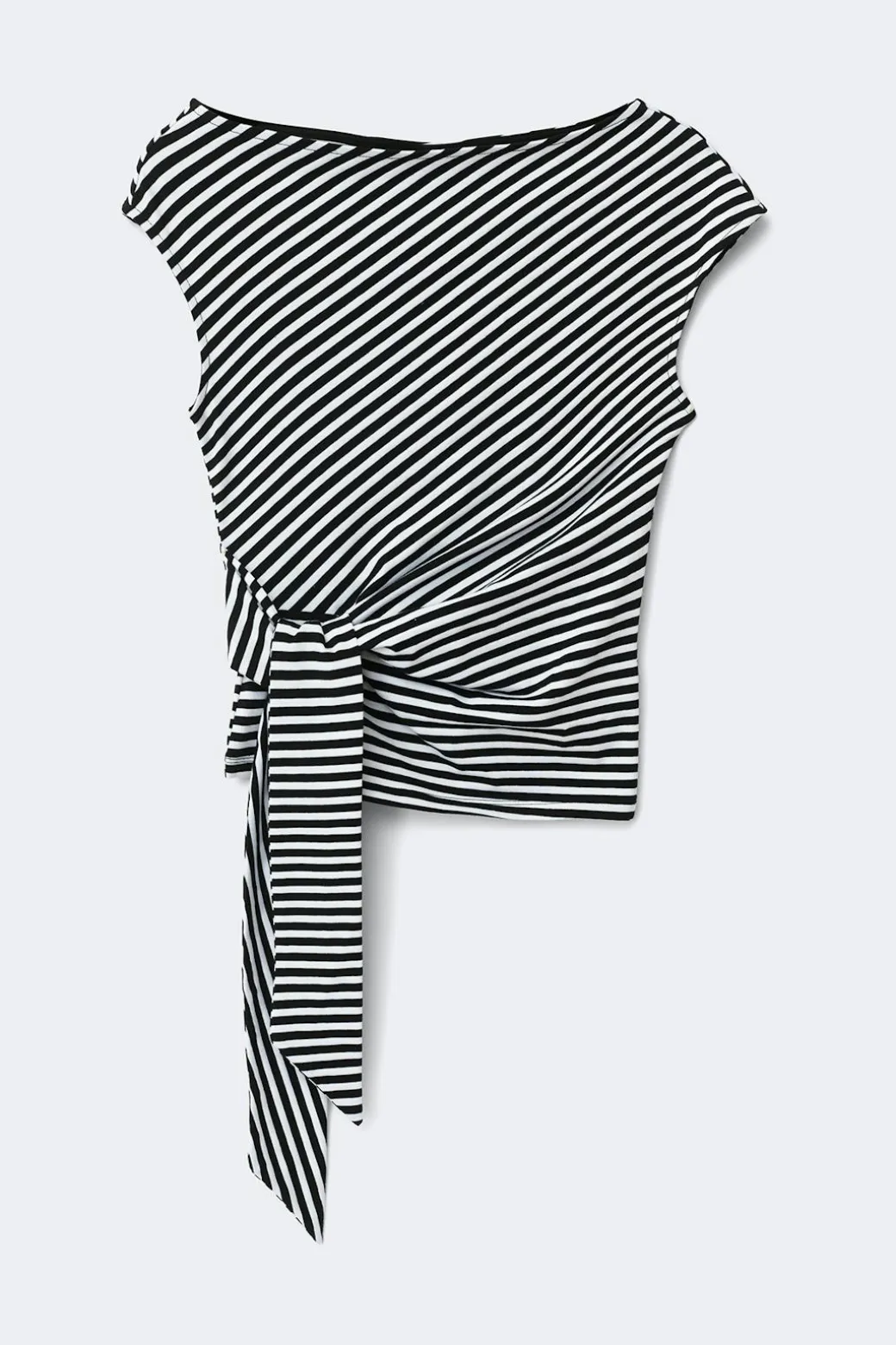 Tie detail stripe top
