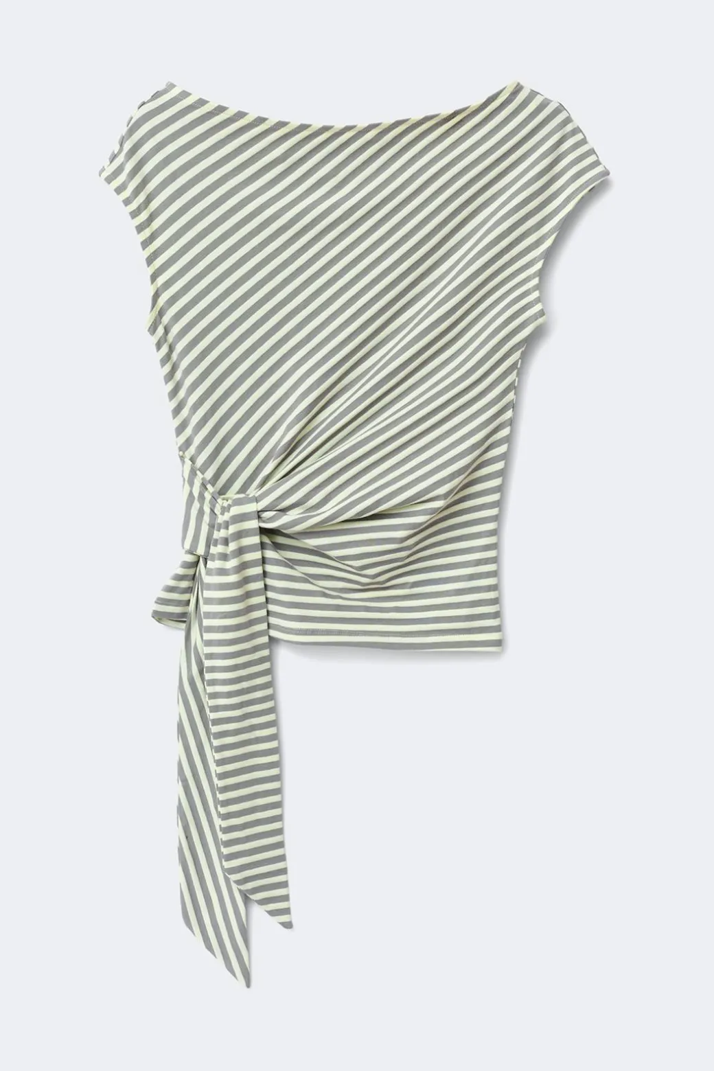 Tie detail stripe top
