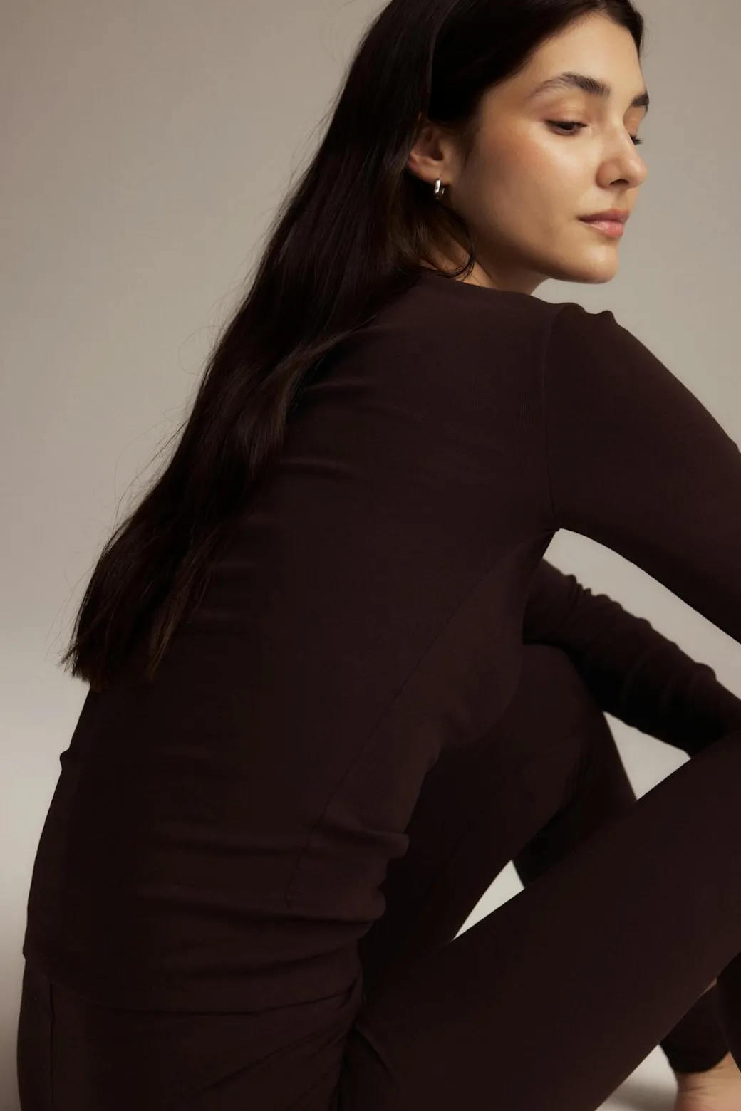 Tight fit long sleeve top