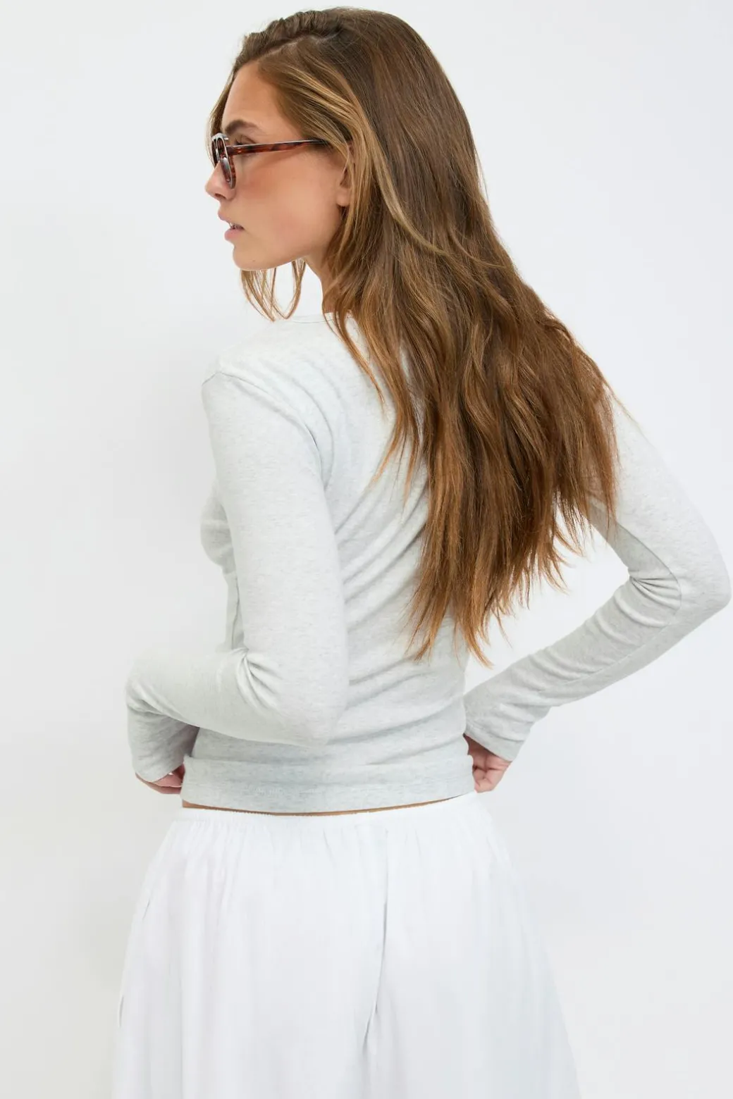 Tight fit long sleeve top
