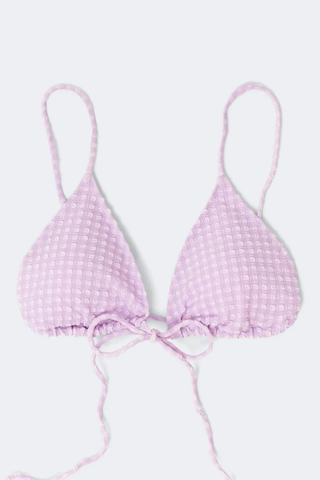 Triangle front tie bikini top