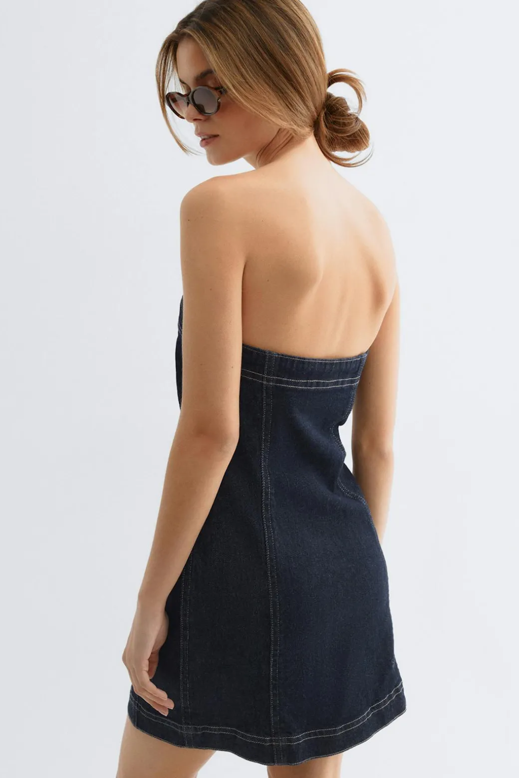 Tube denim dress