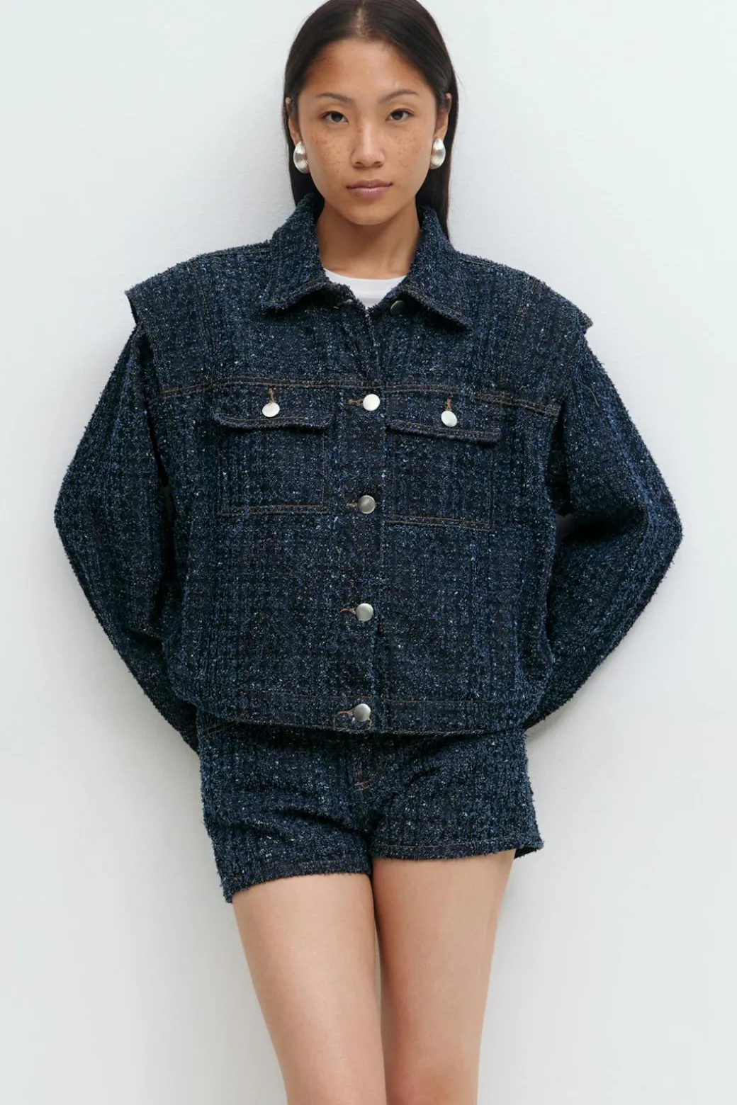 Tweed denim jacket