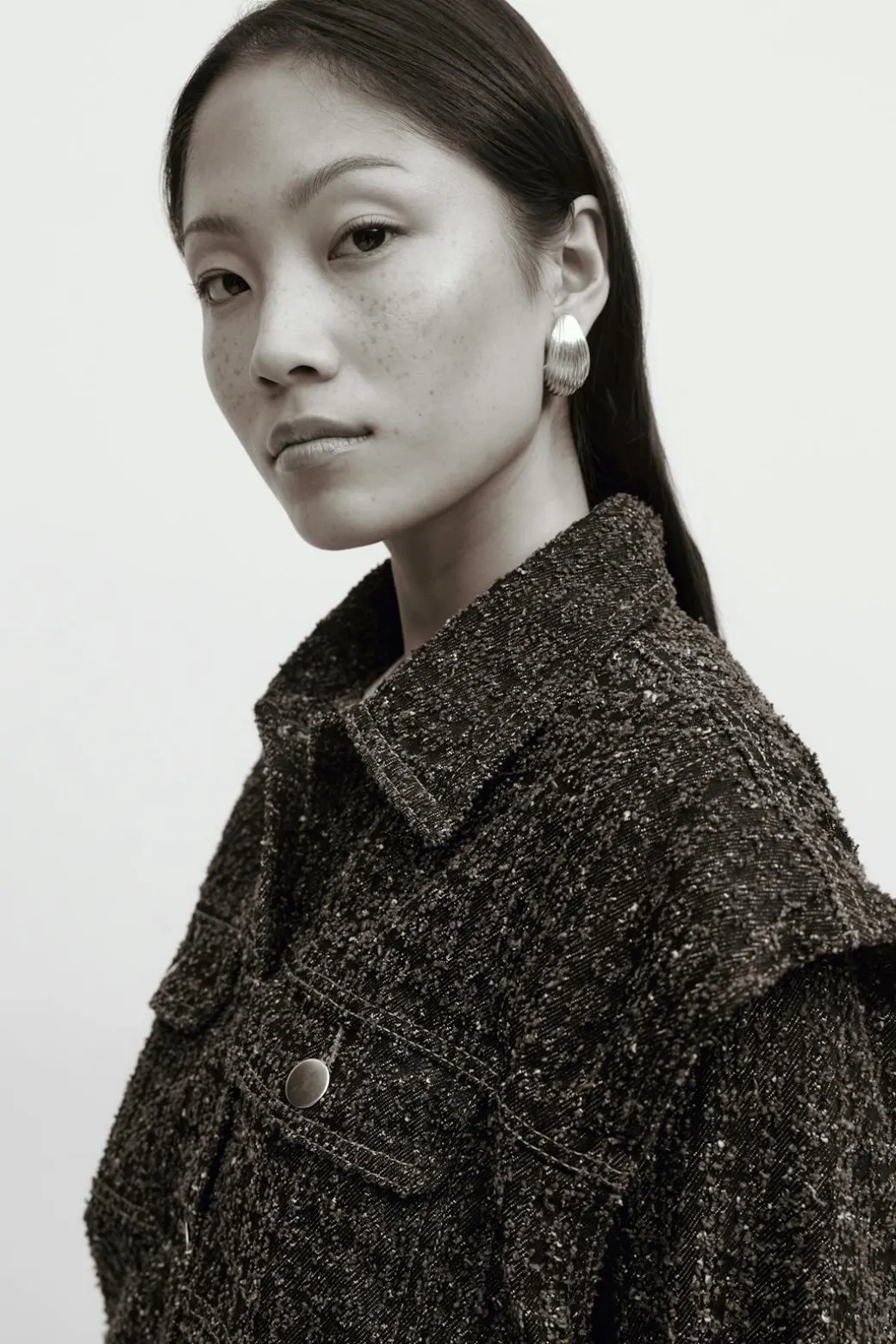 Tweed denim jacket