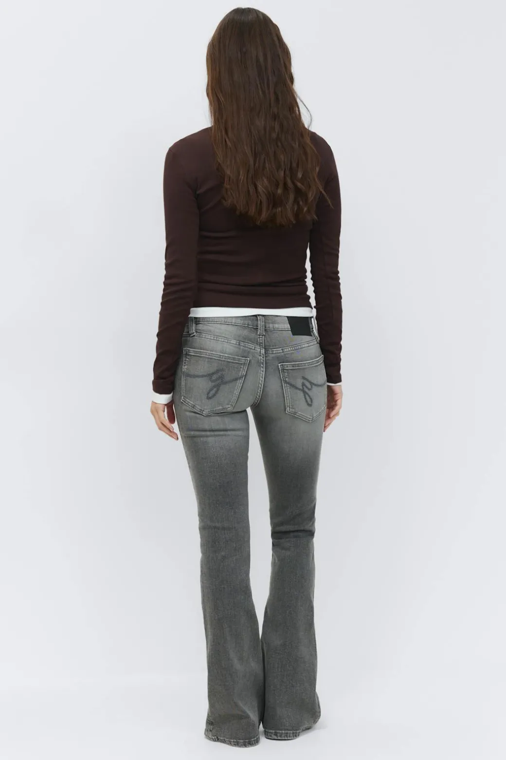 Ultra low bootcut jeans