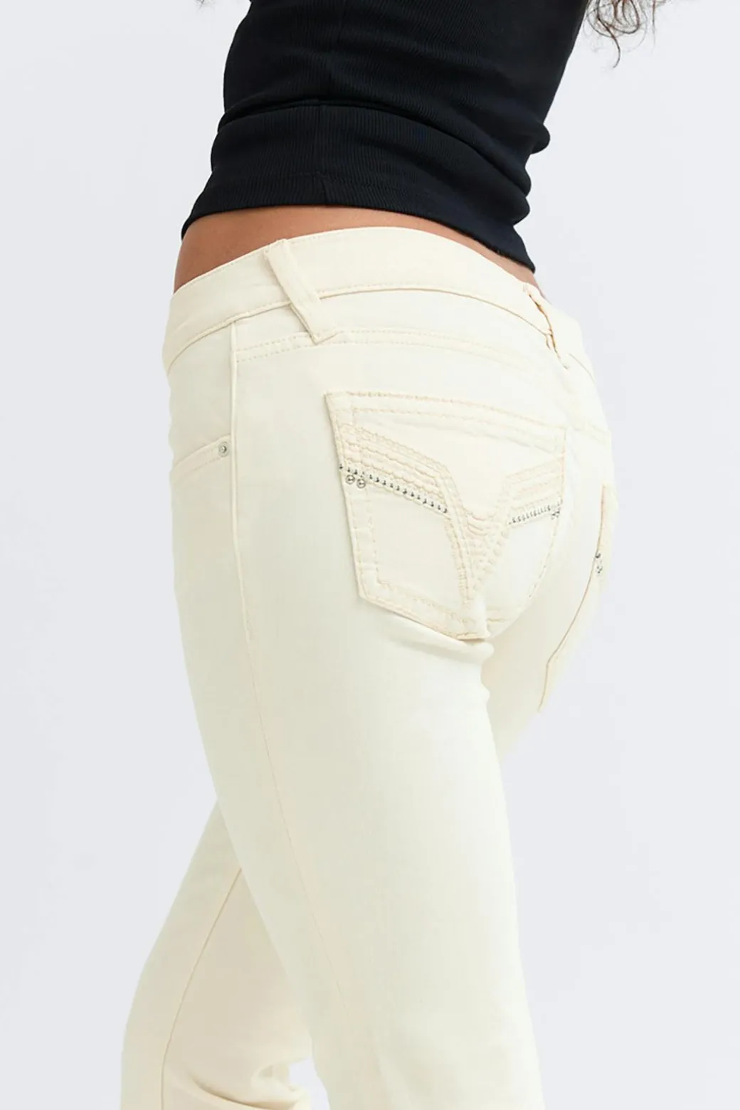 Ultra low bootcut jeans