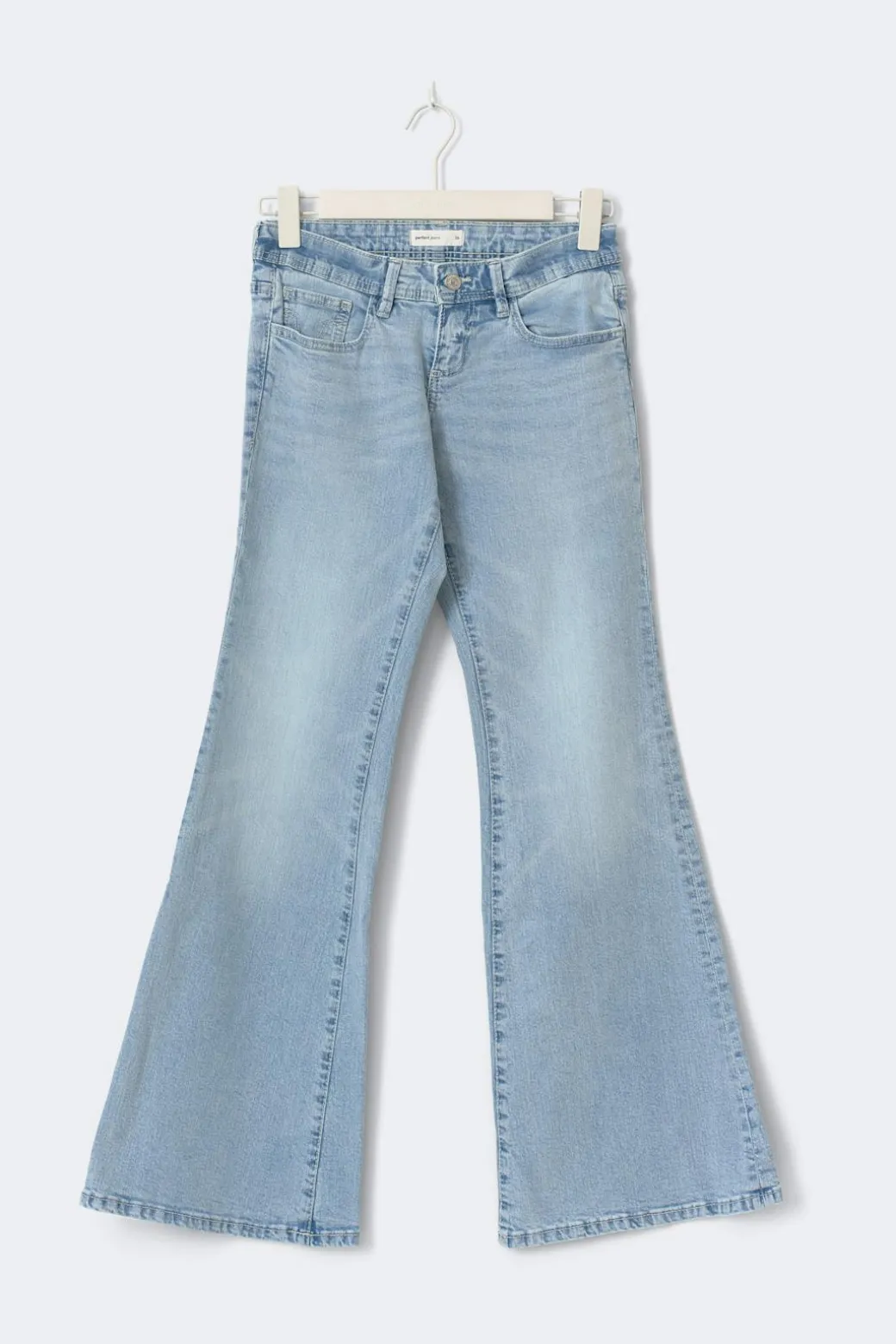 Ultra low flare petite jeans