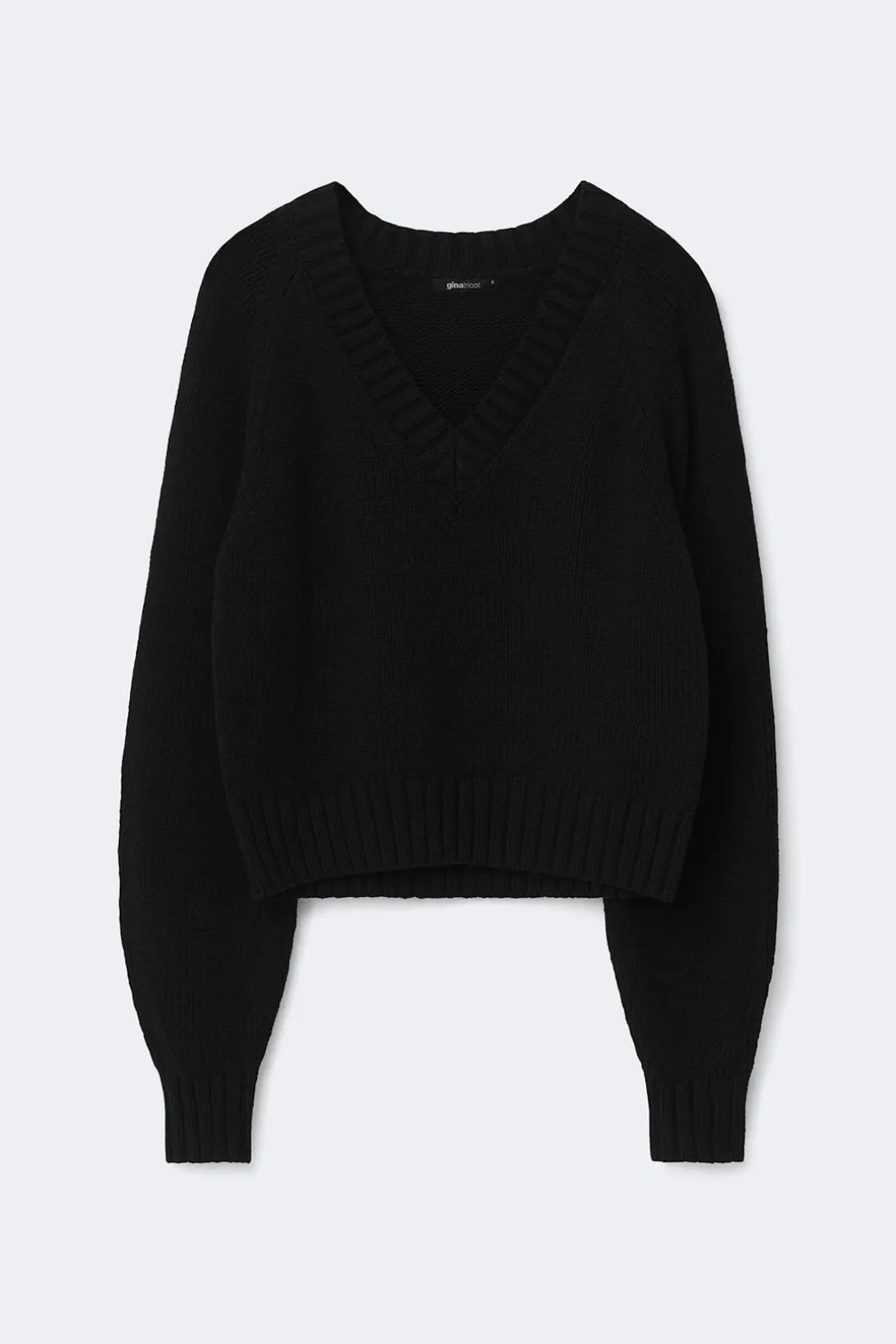 V-neck knitted sweater
