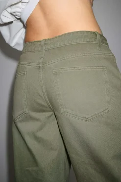 Waist flip wide jeans