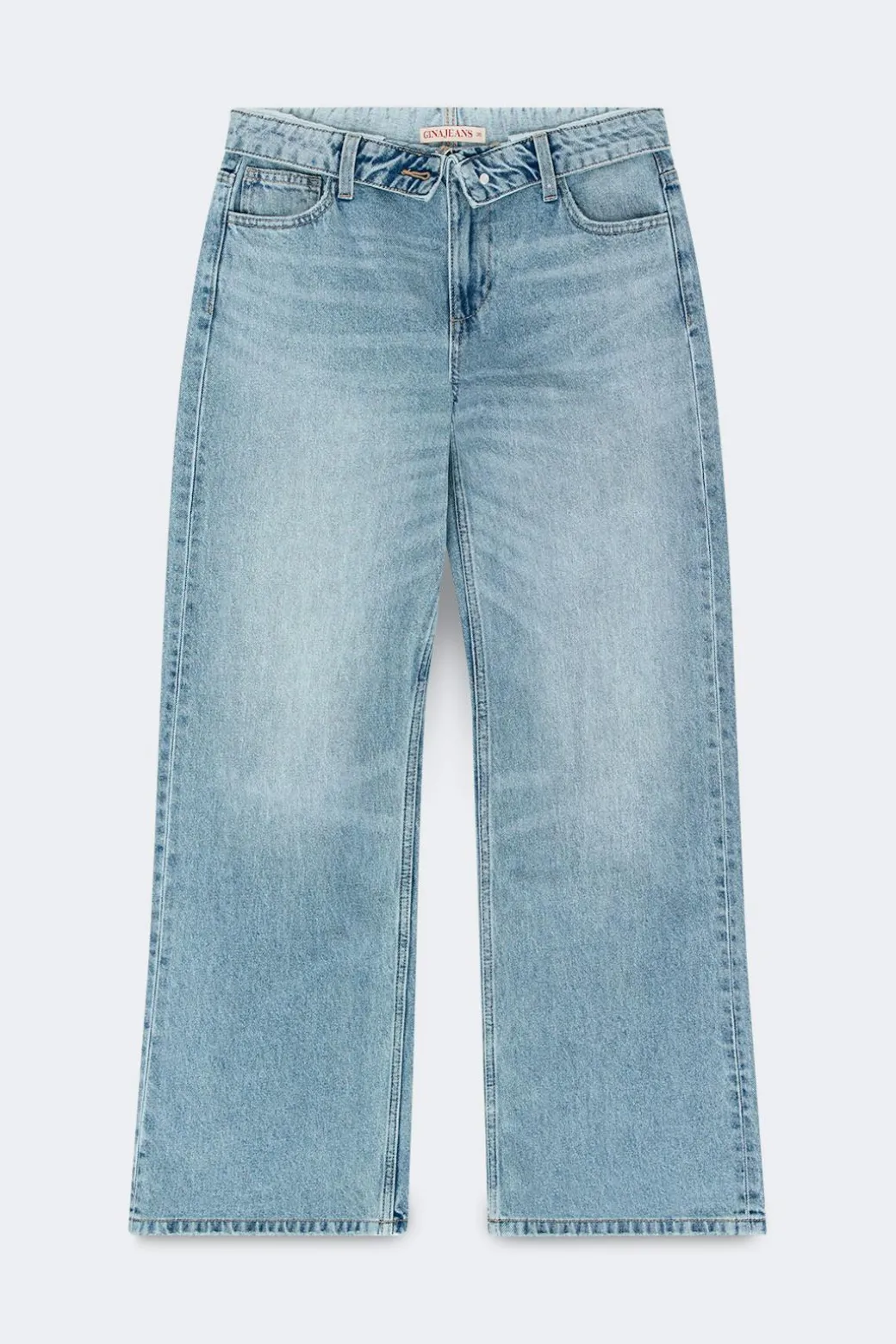 Waist flip wide jeans