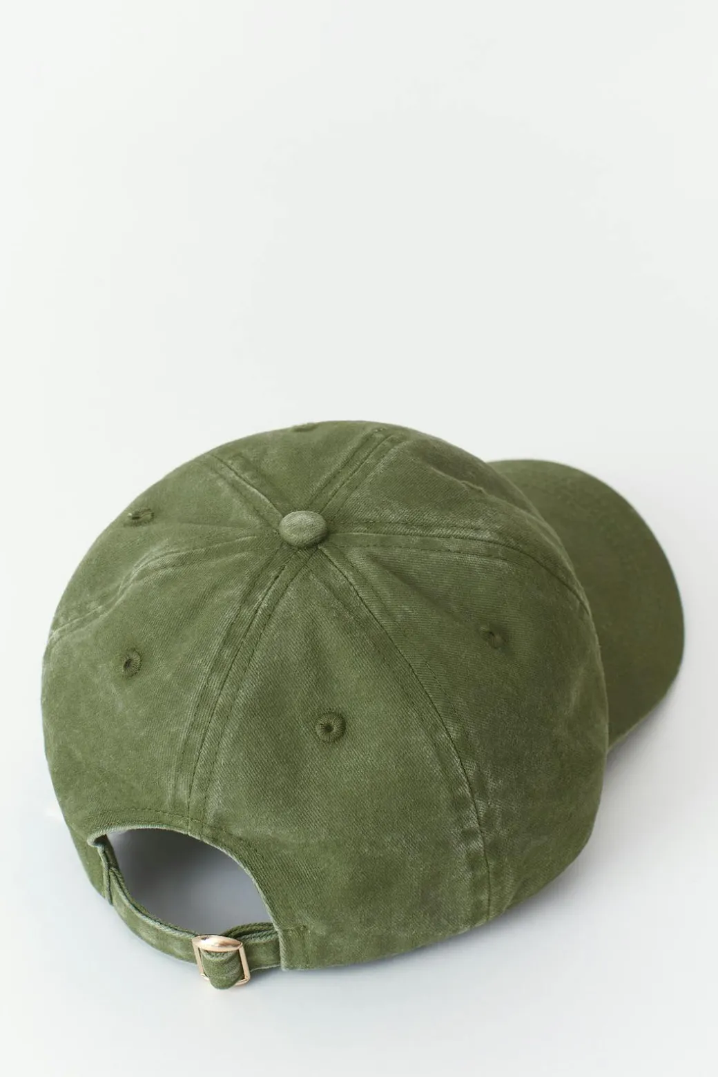 Washed cotton cap