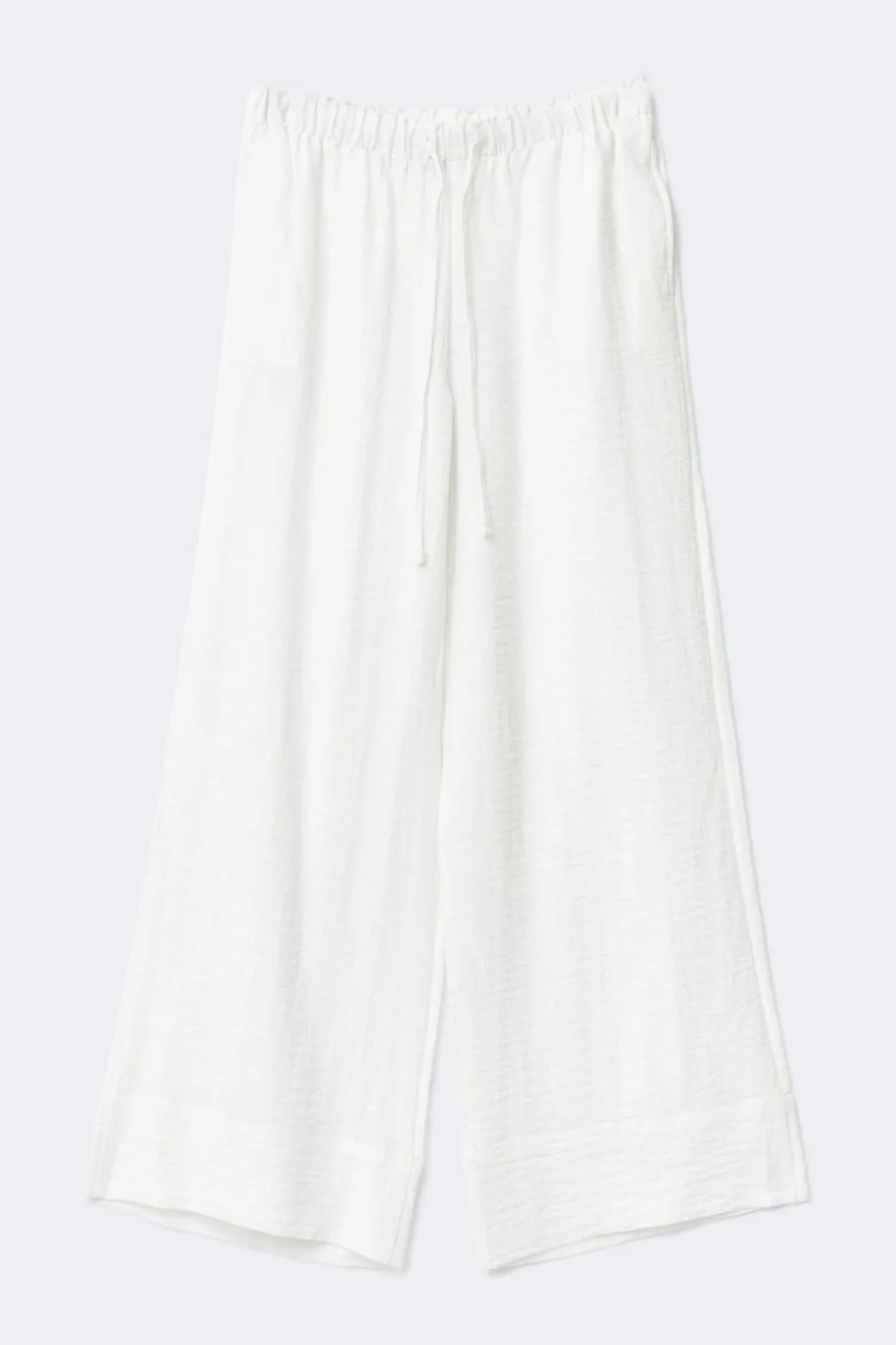 Wide drawstring trousers