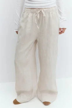 Wide linen trousers