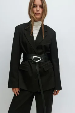 Wide statement belt