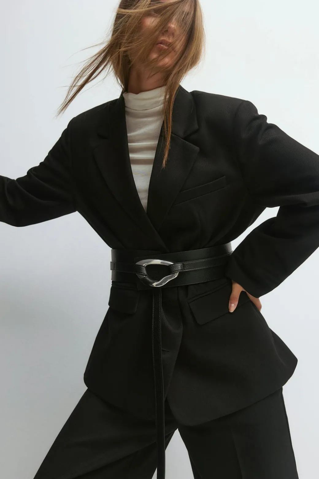 Wide statement belt