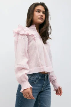 Y boho lace blouse