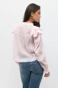 Y boho lace blouse