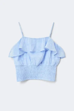 Y chiffon frill singlet