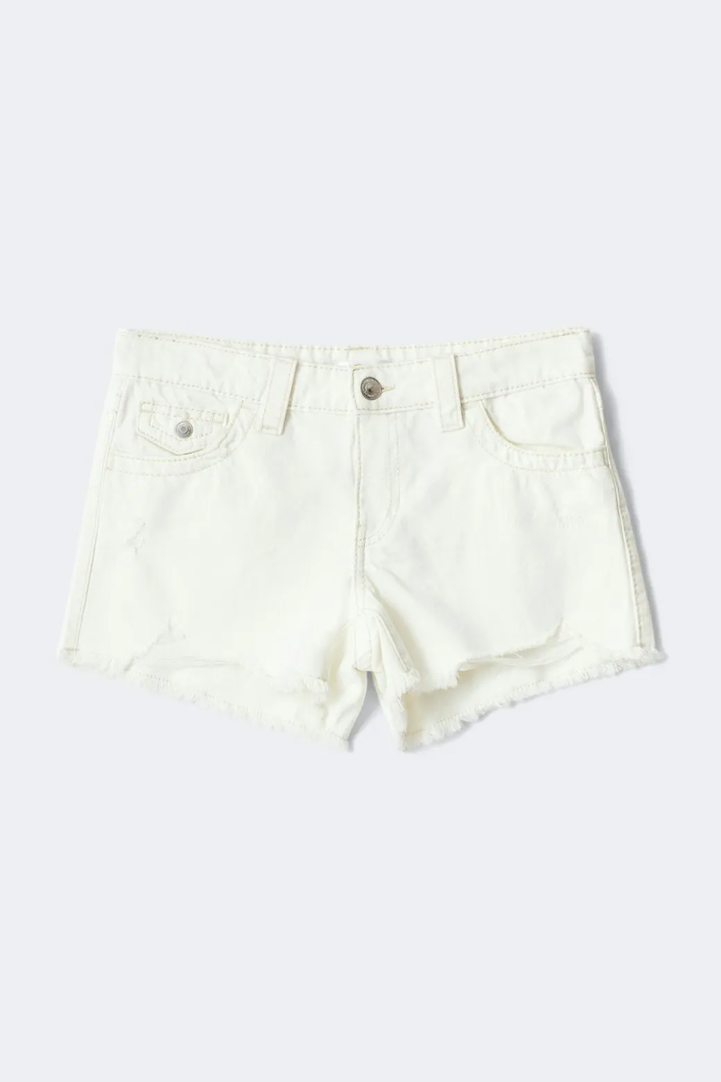 Y chunky denim shorts