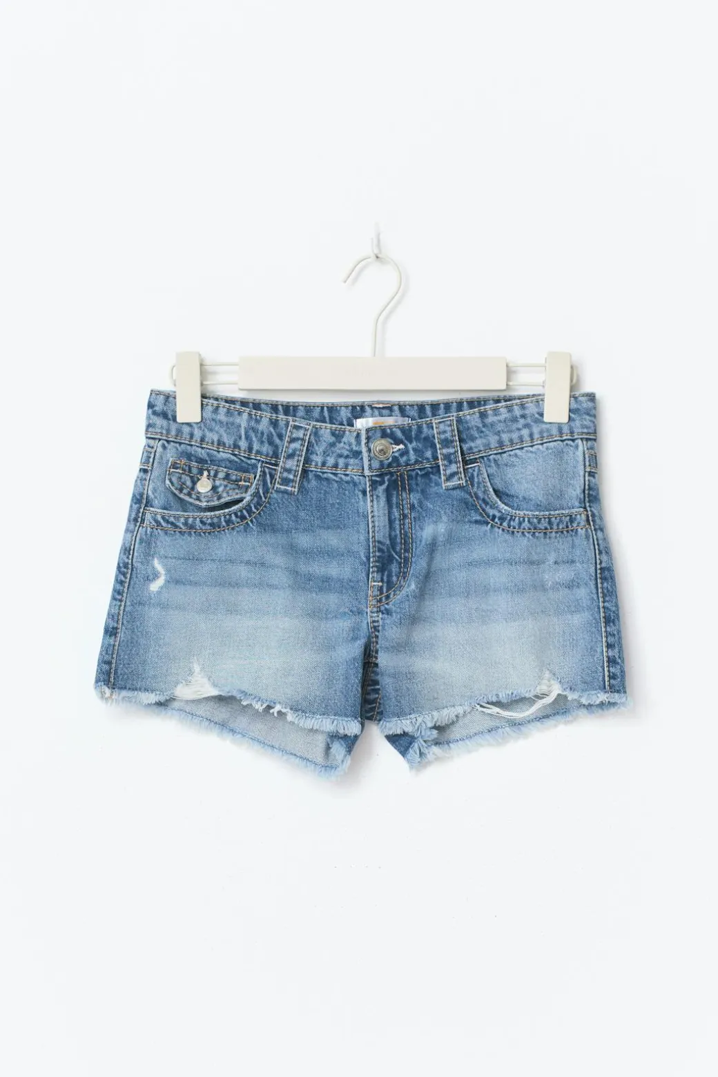 Y chunky denim shorts