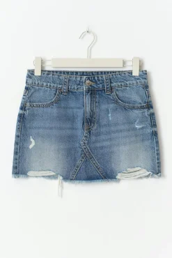 Y denim skirt