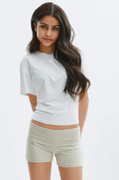 Y folded waist shorts