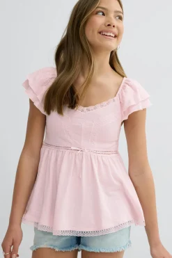 Y frill detail top