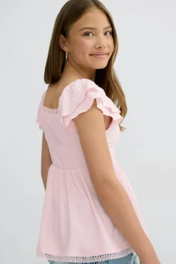 Y frill detail top