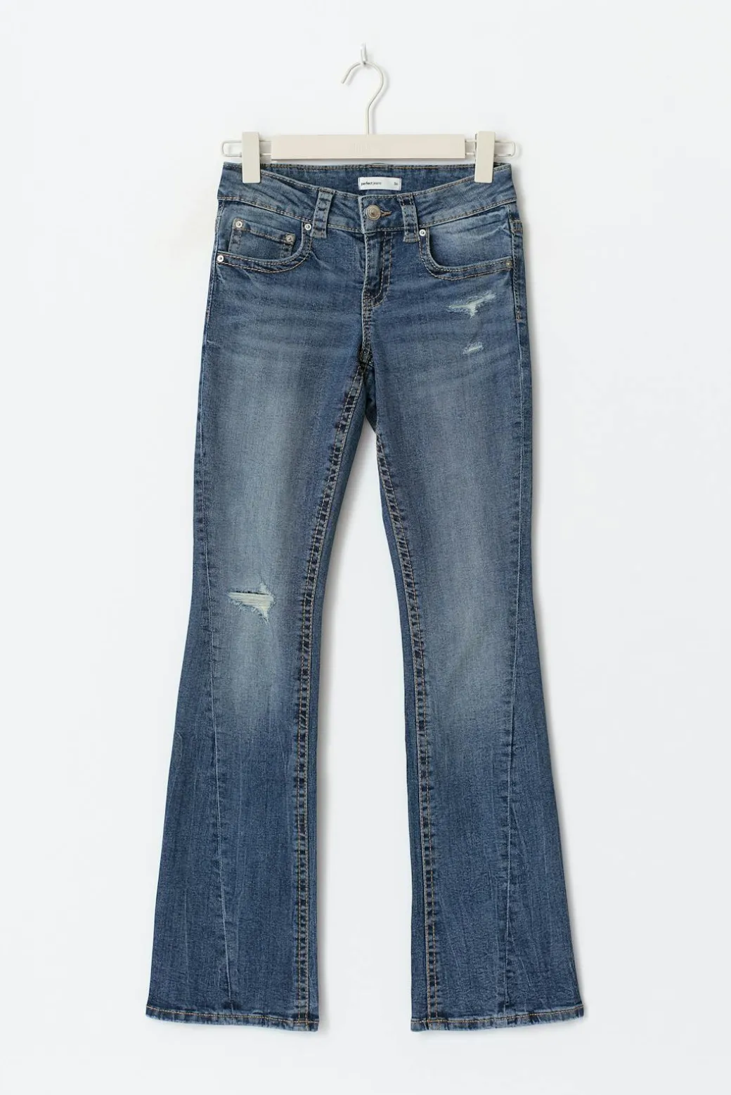 Y2k low twisted bootcut jeans