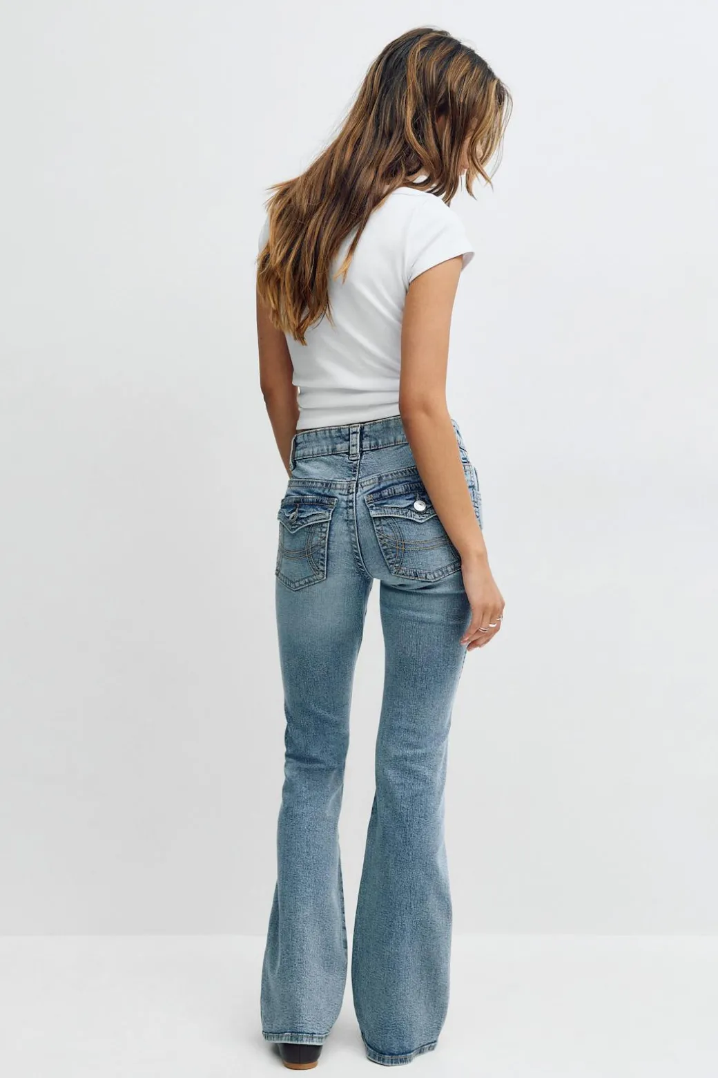 Y2k low twisted bootcut jeans