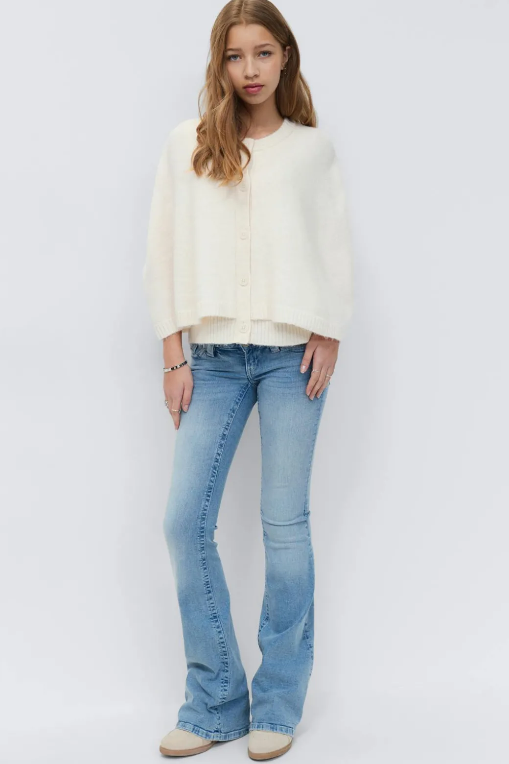 Y knitted cape cardigan
