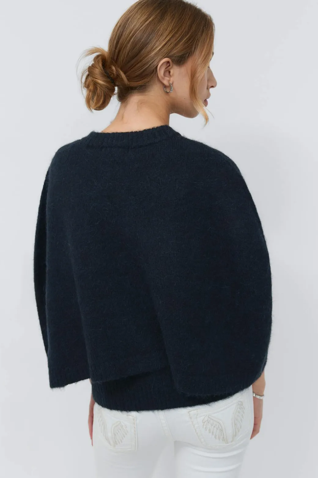 Y knitted cape cardigan