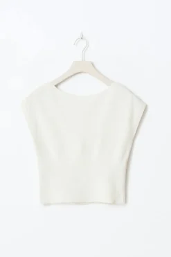 Y knitted rib top
