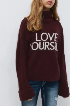 Y knitted turtleneck sweater