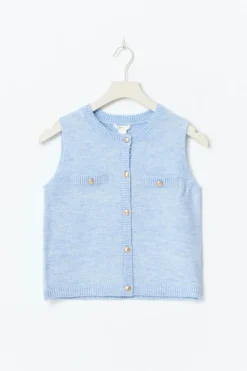 Y knitted vest